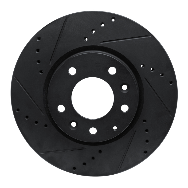 Mazda CX-7 Brake Rotor (1) - Front Left - R1 Concepts - Drilled & Slotted - Black - `07-`12 Mazda CX-7 Brake Rotor (1) - Front Left - R1 Concepts - Drilled & Slotted - Black - `07-`12